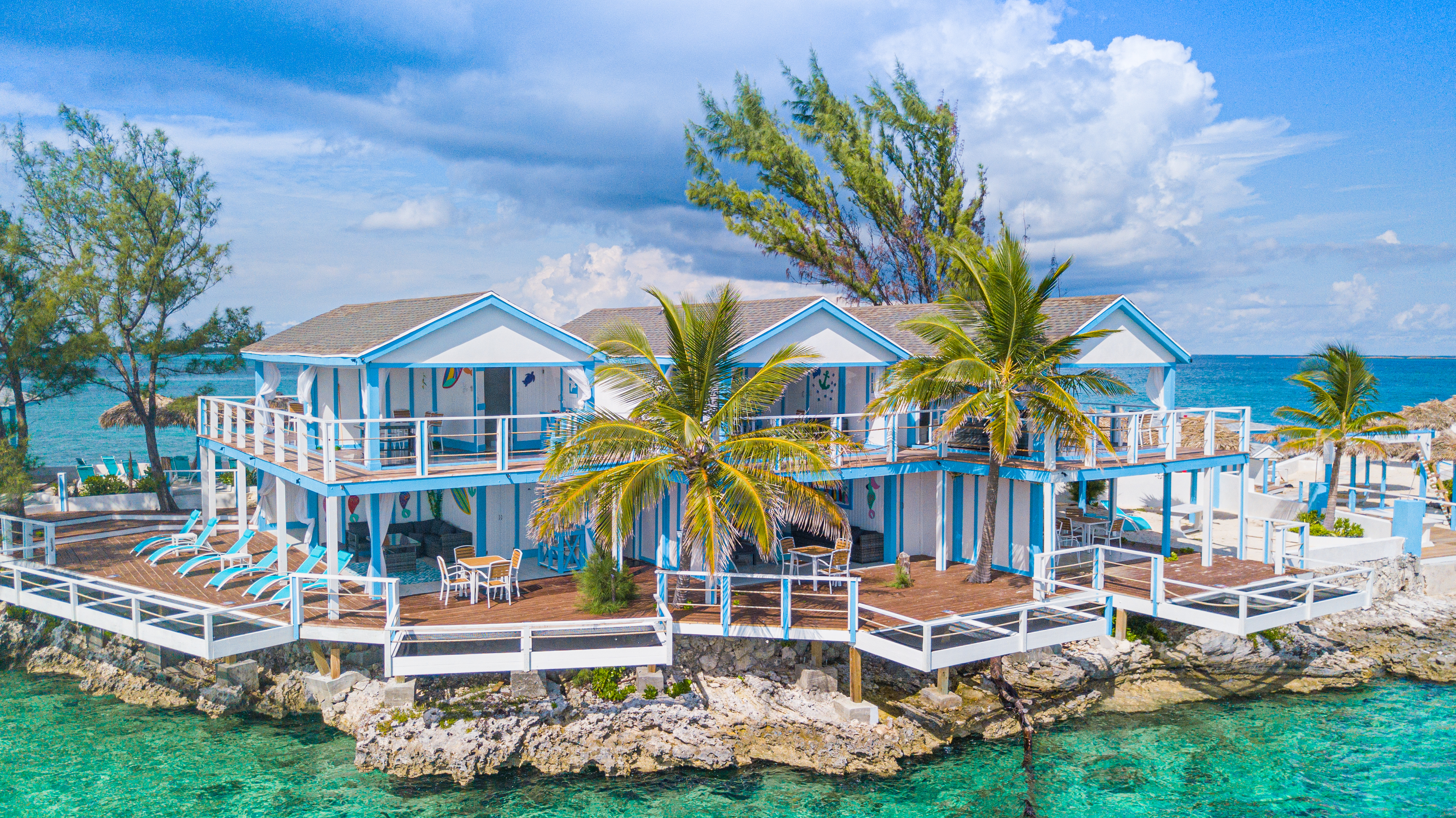 Aerial view of Nassau coastline