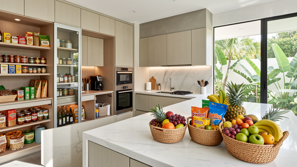 Grocery prestocking of a vacation rental